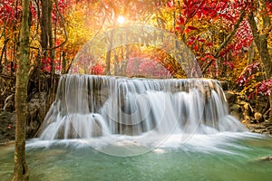 Huai Mae Khamin Waterfall, Khuean Srinagarindra National Park, Kanchanaburi, Thailand