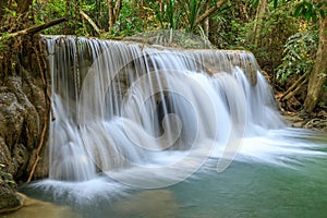 Huai Mae Khamin Waterfall, Khuean Srinagarindra National Park, Kanchanaburi, Thailand