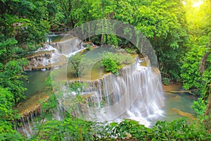 Huai Mae Khamin waterfall, natural attractions, Srinakarin Dam National Park