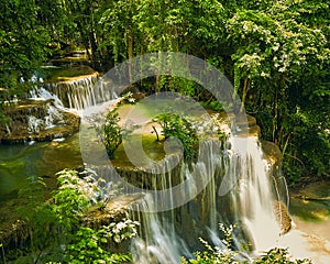 Huai Mae Khamin Waterfall in Thailand