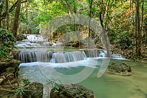 Huai Mae Khamin Waterfall tier 1, Khuean Srinagarindra National Park, Kanchanaburi, Thailand