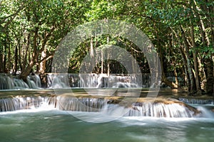 Huai Mae Khamin Waterfall : Tier 2 ,Kanchanaburi, Thailand