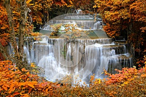 Huai Mae Khamin Waterfall tier 4, Khuean Srinagarindra National Park, Kanchanaburi, Thailand