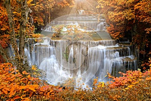 Huai Mae Khamin Waterfall tier 4, Khuean Srinagarindra National Park, Kanchanaburi, Thailand