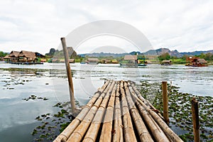 Huai Muang, Thailand lake with boat house the place of relax