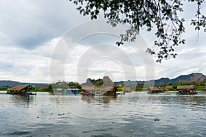 Huai Muang, Thailand lake with boat house the place of relax