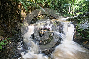 Huai-To Waterfall in famous Krabi seaside town, Thailand.