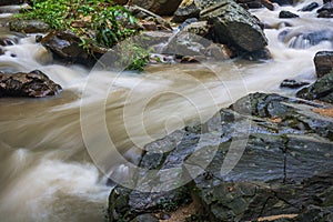 Huai-To Waterfall in famous Krabi seaside town, Thailand.