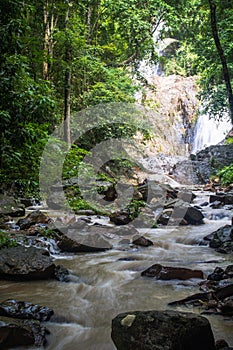 Huai-To Waterfall in famous Krabi seaside town, Thailand.