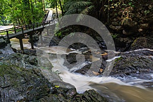 Huai-To Waterfall in famous Krabi seaside town, Thailand.