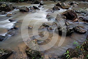 Huai-To Waterfall in famous Krabi seaside town, Thailand.