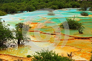 Huanglong five color pond