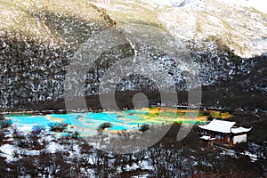 Huanglong scenic area in winter photo