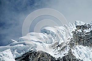 Huascaran national park glacier view