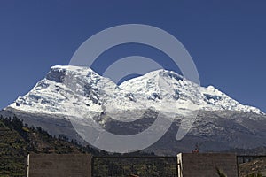 Huascaran snow-capped mountain (snowy) located in Yungay, Ancash