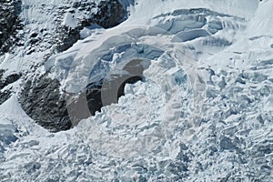 Huascaran snow mountain glaciar photo