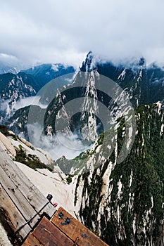 Huashan Plank Walk with mountain view, China