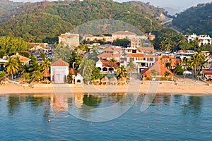 Huatulco beach scene Mexico photo