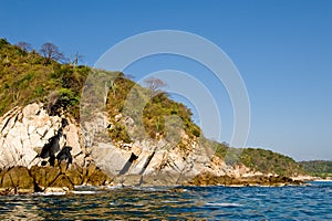 Huatulco coastline Mexico