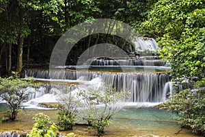 Water fall in the forest of Thailand photo