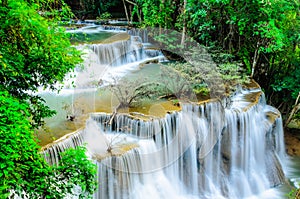 Huay Mae Khamin - Waterfall, Flowing Water, paradise in Thailand