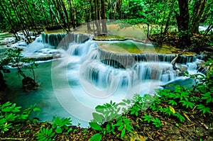 Huay Mae Khamin - Waterfall, Flowing Water, paradise in Thailand photo
