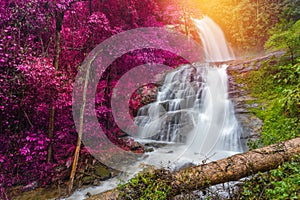 Huay Saai Leung Waterfall is a beautiful Waterfalls in the rain forest jungle Thailand