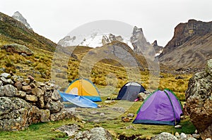 Huayhuash Trek campsite, Peru photo