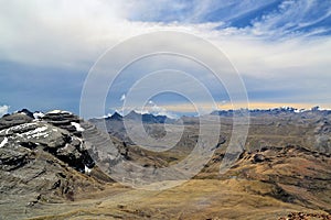 Huayna Potosi in Cordillera Real, Bolivian Andes