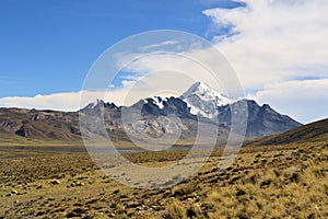 Huayna Potosi in Cordillera Real, Bolivian Andes photo