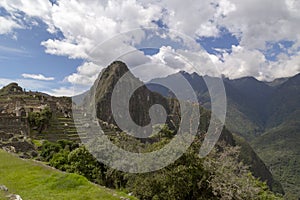 Huaynapicchu Mountain, Machu Picchu, Peru - Ruins of Inca Empire city