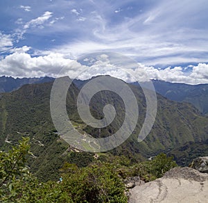 Huaynapicchu Mountain, Machu Picchu, Peru - Ruins of Inca Empire city