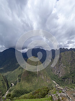 Huaynapicchu Mountain, Machu Picchu, Peru - Ruins of Inca Empire city