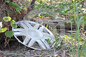 Hub Cap by the side of the Road