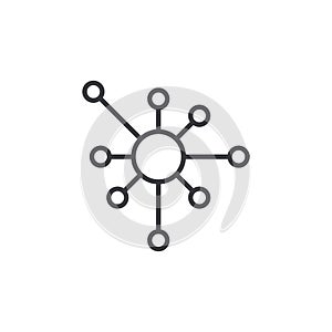 Hub icon vector set on white background