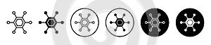 Hub icon vector set on white background