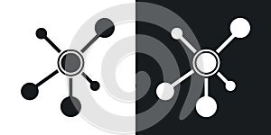 Hub icon vector set on white background