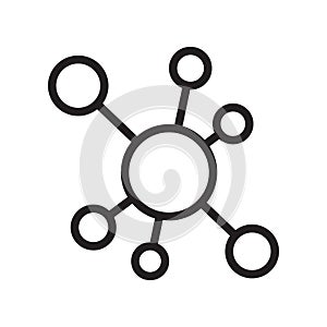 Hub network connection icon photo