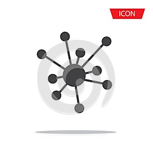 Hub network connection icon vector isolated on background