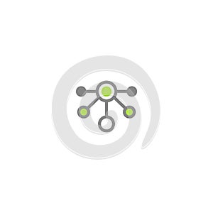 Hub network connection line icon isolated on white. System, catalog, hierarchy, technology button