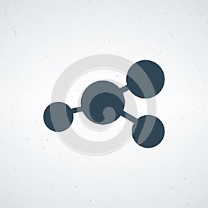 Hub network connection, team structure, social networking, molecular structure, organization hierarchy. Stock vector