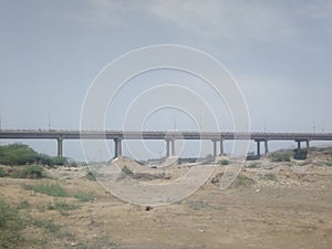 Hub river bridge hub balochistan photo