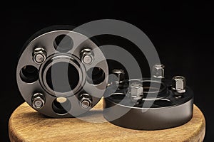 Hub spacers. auto tuning and spare parts for cars and sports car drift. the wheel comes out of the wheel arch