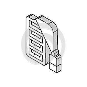 hub usb isometric icon vector illustration