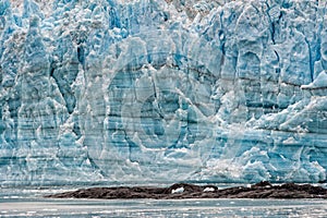 Hubbard Glacier while melting in Alaska