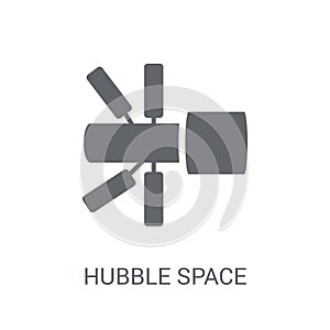 Hubble space telescope icon. Trendy Hubble space telescope logo