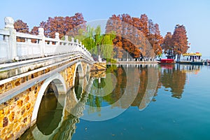 Hubei Wuhan East Lake Scenic Area Late Autumn Aerial Photography Scenery