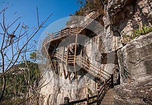 Hubei Yiling Yangtze River Three Gorges Dengying Xia in the `Three Gorges people` Ba Wang cottage