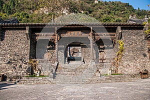 Hubei Yiling Yangtze River Three Gorges Dengying Xia in the `Three Gorges people` Ba Wang cottage