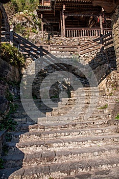 Hubei Yiling Yangtze River Three Gorges Dengying Xia in the `Three Gorges people` Ba Wang cottage